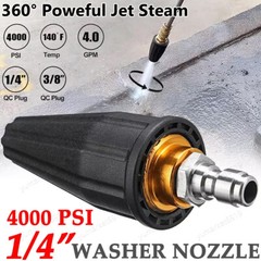 4.0 GPM 1/4″ High Pressure Washer Rotating Turbo Nozzle Spray Tip Spray 4000PSI