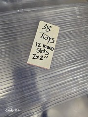 Clear Circle Plastic parts trays – 38 trays for parts / jewelry or legos