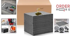 Oil Absorbent Pads 100 Pcs Gray 9.8×13 Inch for Garage Water Oil Spill Protec…