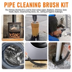 30Feet Chimney Sweep Kit – 6 in Brush Head, Dryer Vent Cleaner, 30FT, Regular