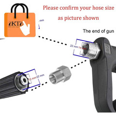 Replacement Pressure Washer Gun with Extension Wand, M22 40 Inch
