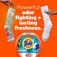 Tide Power PODS Laundry Detergent Soap Pacs with Febreze 63 Count (Pack of 1)