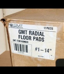 Steel Wool GTM Radial Floor Buffer Pads 14in (12 Pack) New In Box.