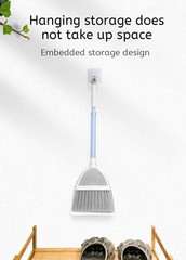 Small Broom and Dustpan Set, Household Mini White