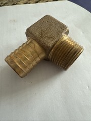 Hydramaster Elbow 1” NPT X 11” Barb Brass Part # 000-052-131