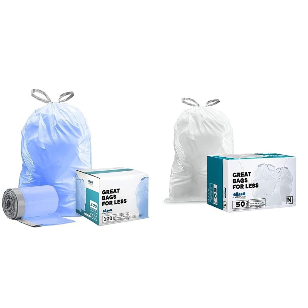 Plasticplace Simplehuman Compatible Trash Bags Bundle (100 Count)