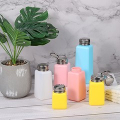 6.8Oz/200ml Alcohol Push Down Pump Dispenser Plastic Bottle Press, 4Pcs