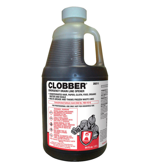 Hercules 20211 Clobber Drain and Waste System Cleaner – 1/2 Gallon Bottle – READ