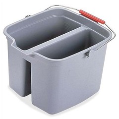 Commercial 17 qt. Plastic Double Utility Pail Cleaning Buckets Wide Pour Spout
