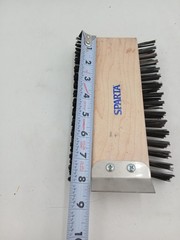 Sparta Floor Scrub Brush Wood Block Polypropylene Bristles W/Scraper Blade New