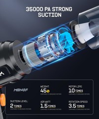 Car Vacuum Portable Cordless, 35000PA High Power Suction & Blower, Wireless H…