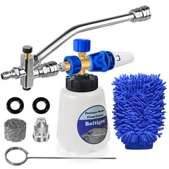 Boltigen Pressure Washer Foam Cannon with Dual Connector, 1L Thick 1 liter