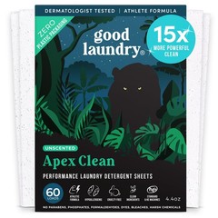 Apex Eco-Friendly Unscented Laundry Detergent Sheets (60 Loads) – 15x…