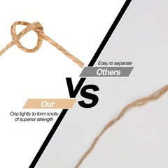 984 FT Natural Jute Twine, Twine String, 3ply Thin Ribbon Hemp Twine, Twine for