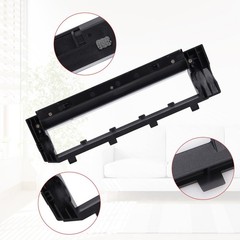 Replacement Brush Guards Covers 150mm x 10mm, for Roborock Q Revo,etc(Black）
