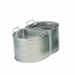 Royce Rolls Model #8C Stainless Steel 4-Gallon Non-Tapered Double Tank Set