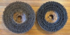 Vintage Wooden CLARKE SANDING MACHINE Scrubbing and Polishing Brushes – 11″