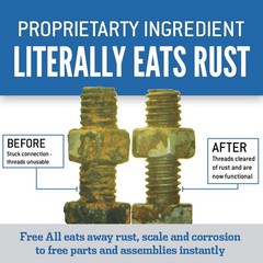 Free All 1.5 Oz Advanced Rust Penetration Machine Lubricant Multi Surface Safe
