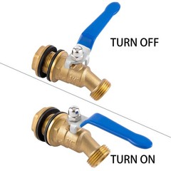 BILAL Brass Water Container/Rain Barrel Spigot, 3/4″ GHT 0.55 Inches, 1 Pack