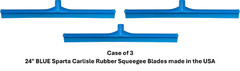 Case of 3 – 24″ BLUE Rubber Squeegee Blade Foodservice Sparta Carlisle 3656814