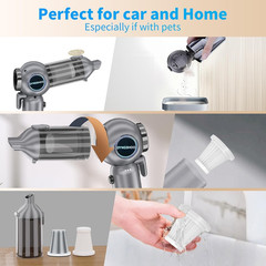 Brushless Handheld Car Vacuum （Equipped with a one-Touch Window Silver Gray