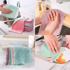 Reusable Microfiber Kitchen Cleaning Cloths – Super Small, Multicolour