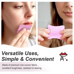 600pcs Lint-Free Non-Woven Nail Cleaning Wipes – Pink Cotton Pads for pink