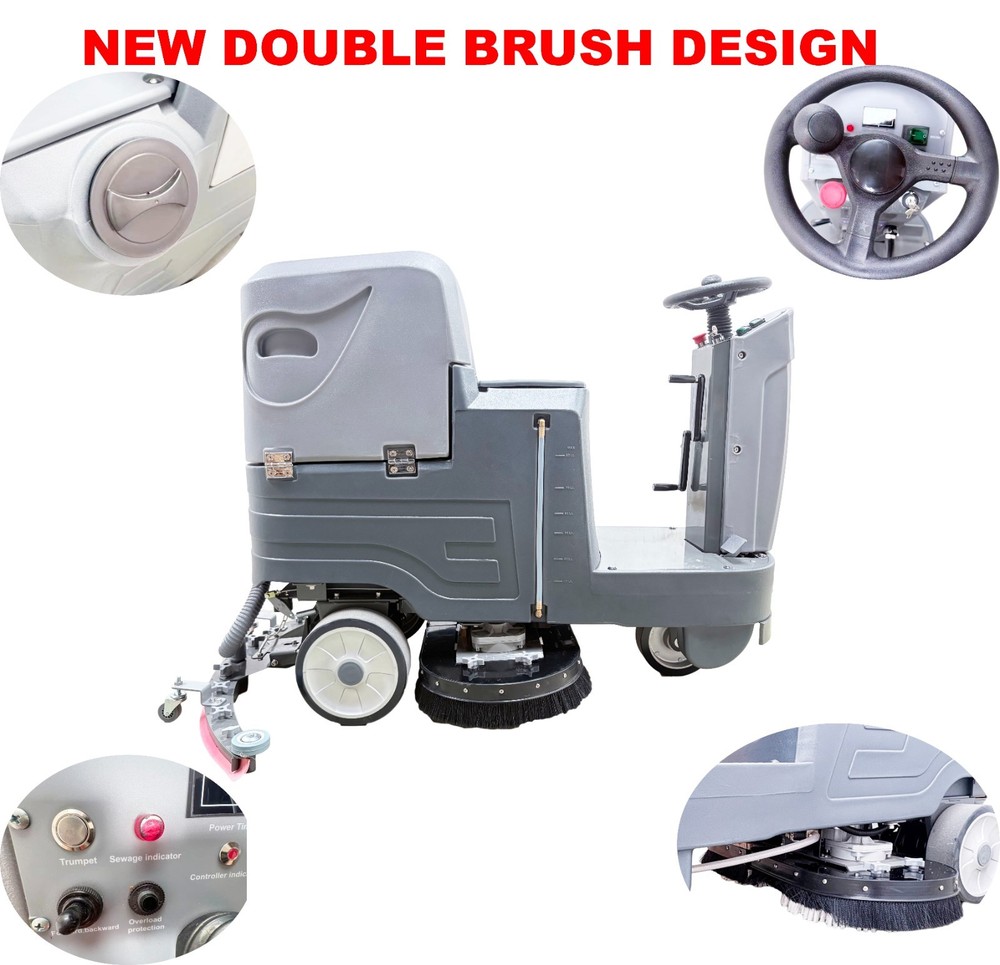 Commercial 26″ Ride-On Driving Floor Scrubber Machine w/38″ Squeegee EM505