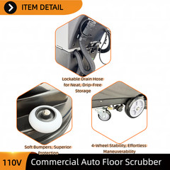 110V Corded Commercial Floor Scrubber Washing Brushing Drying for Hotels & Malls