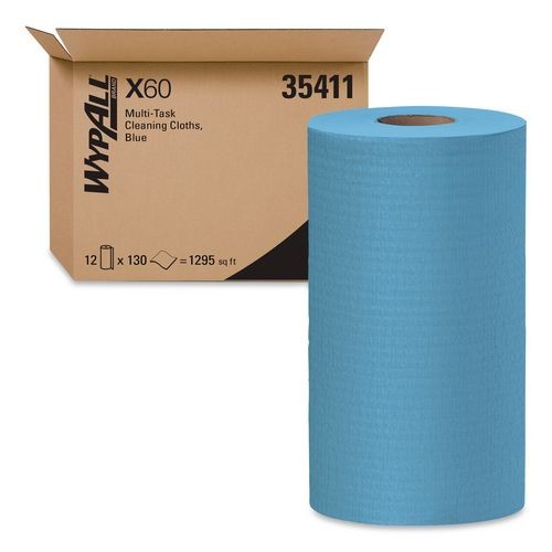 WypAll General Clean X60 Cloths, Small Roll, 9.8×13.4, 130/Roll, 12 Rolls/Carton