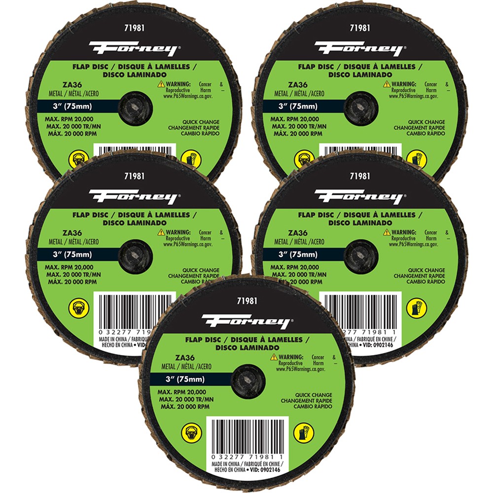QuickChangeFlapDisc, 36 Grit, 3″in (5-PK-#71981) – 5 Each FOR-71615