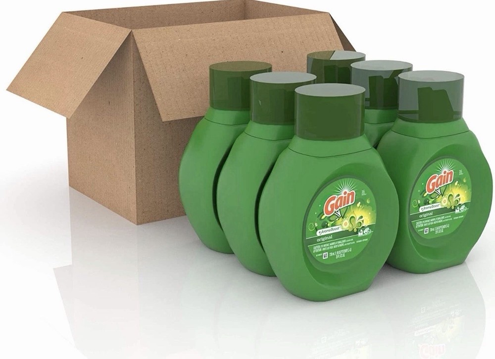 GAIN Liquid Laundry Detergent Original Fresh Scent 25 Oz Each (Pack of 6)