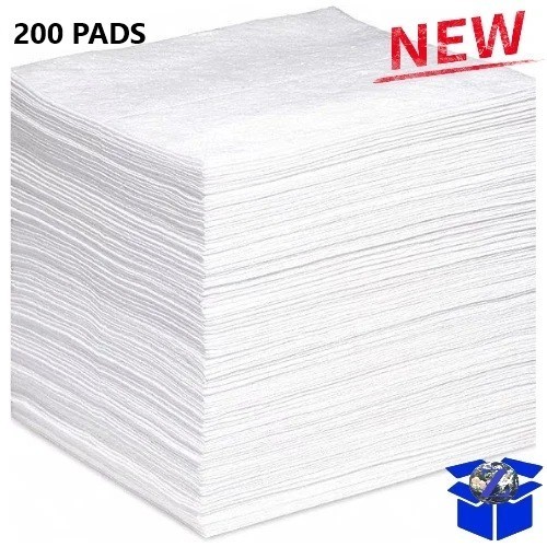 Oil Spill Clean Up Pads (200) Absorbs 35 gal. Contractor Grade Polypropylene