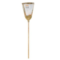 Giant Commercial Corn Broom 15 in. W Sweeping Wood Handle Lightweight Outdoor