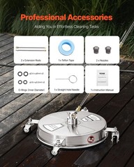 VEVOR 15 Inch 15 w/ Wand & Wheels, Stainless Steel Natural Finish