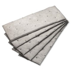 3M M-Pd720gg Sorbent Pad, 31 Gal, 7 1/2 In X 20 1/2 In, Oil, Gray, Polyester,