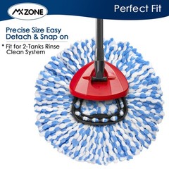 MXZONE Spin Mop Replace Head for O 2pcs 2-Tank Blue, 2-tank Blue