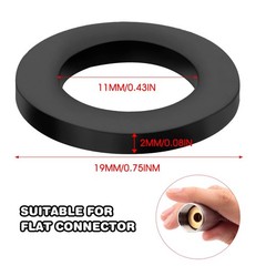 25 Pcs Black Rubber Hose Washers 1/2 Inch Seals for 3/4 Inch Hose Set