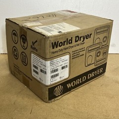 World Dryer XA5974AU 2300W Automatic Model XA Cast Iron Hand Dryer 115V, White
