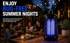 Bug Zapper Outdoor Indoor, 18W Electric Mosquito Zapper 4200V, UV Light Fly