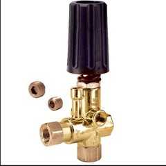 JE Adams 7100 Balanced Brass Unloader – 3/8 Inch, 2000 PSI, 8 GPM, Brown Spring