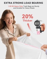 Kone Custom Fit Trash Bags Compatible Simplehuman Code H 204 Count Drawstring