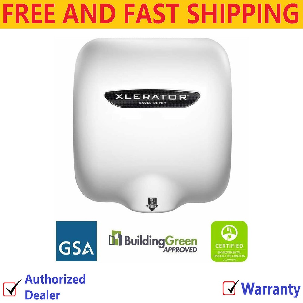EXCEL XL-BW XLERATOR Automatic Hand Dryer Quick Dry 120V/240V, Fast Hand Dryer