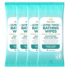 Nurture XL Ultra Thick Body Wipes for Adults w/Aloe | 40 1 Count (Pack of 40)
