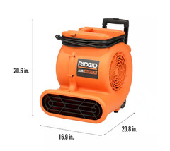 RIDGID Blower Fan Air Mover 1625 CFM 3-Speed + Daisy Chain 3 Operating Positions