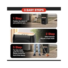 Electric Floor Sweeper, Powerful Suction, Cleans Hair & Dust Effortlessly