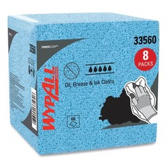 Kimtech* KIMTEX Wipers, 1/4 Fold, 12 1/2 x 13, Blue, 66/Box, 8 Boxes/Carton