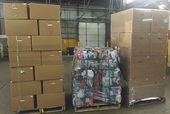 Compressed Bag of Colored Cotton Sweatshirt Rags – 25 LB – Bag