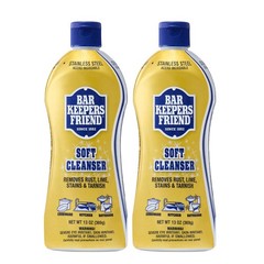 Bar Keepers Friend Soft Cleanser Liquid, 13 oz x 13 Ounce (Pack of 2), Gold