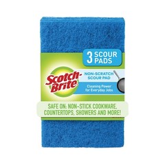 Scotch-Brite 62310 3 x 6 Non-Scratch Scour Pads – Blue (10/Carton) New